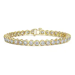 18k Gold 5 Carat GIA Certified Diamond Bracelet